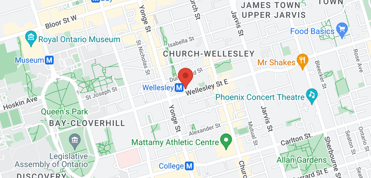 map of #506 -22 WELLESLEY ST E